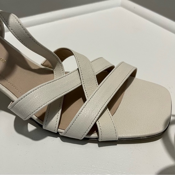 Gabor Damon Leather Ankle Square Toe Sling Back Heel Sandals - Picture 9 of 15